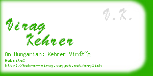 virag kehrer business card